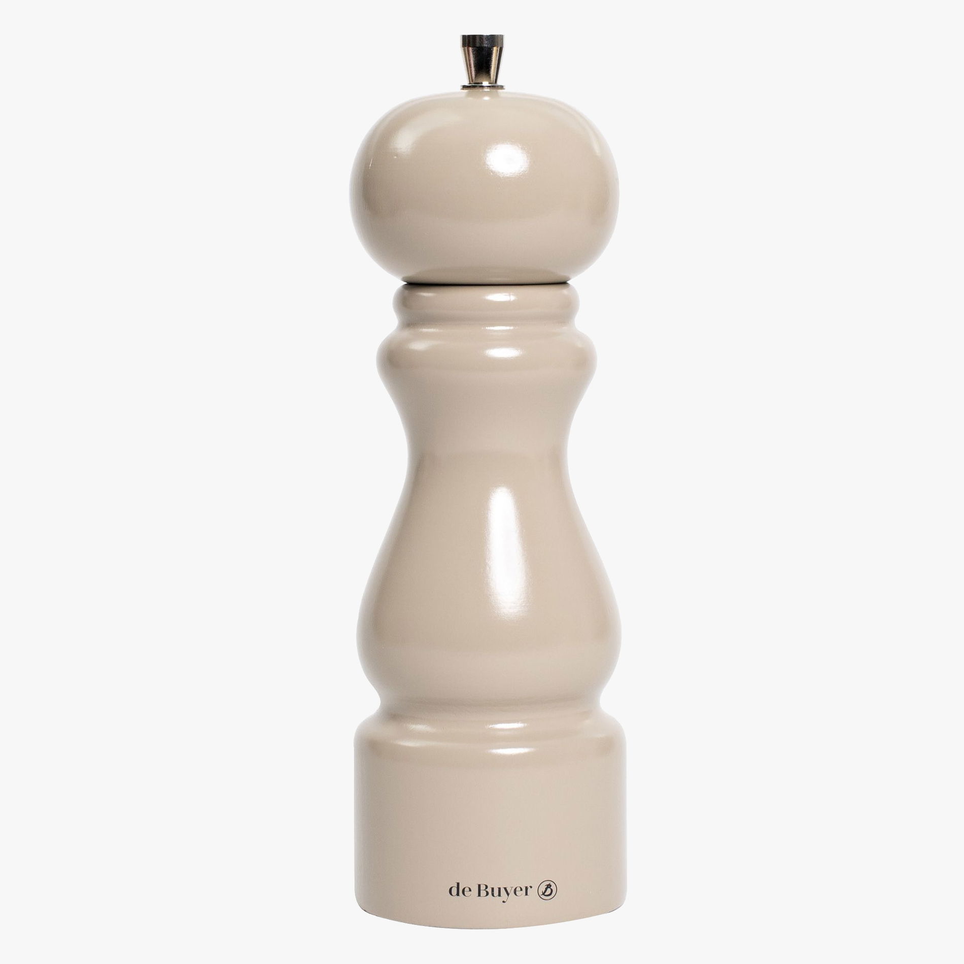DE BUYER Rumba 20 cm taupe - młynek do pieprzu drewniany ręczny