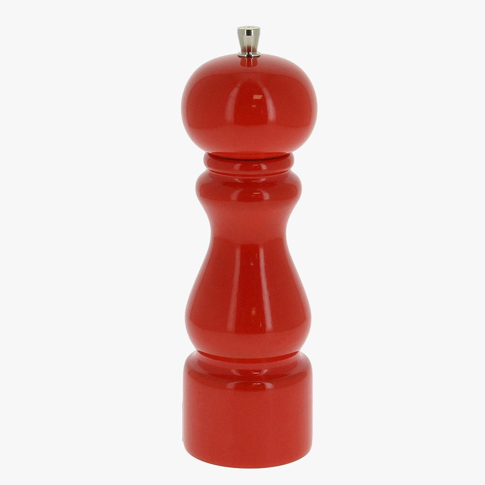 DE BUYER Rumba 20 cm czerwony - młynek do soli drewniany ręczny