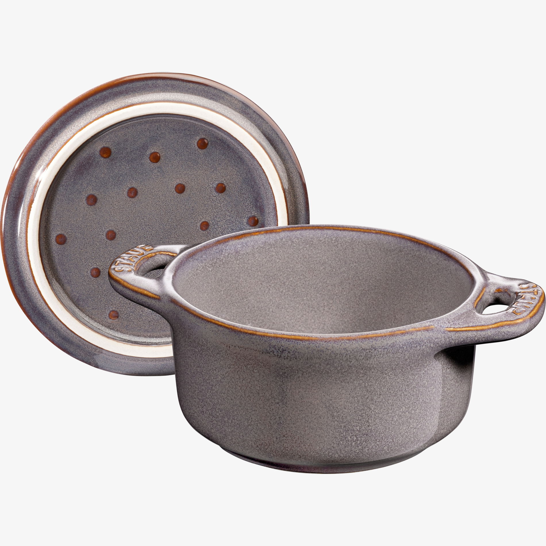 Ceramiczny korpus pokryty emalią w naczyniach Staub