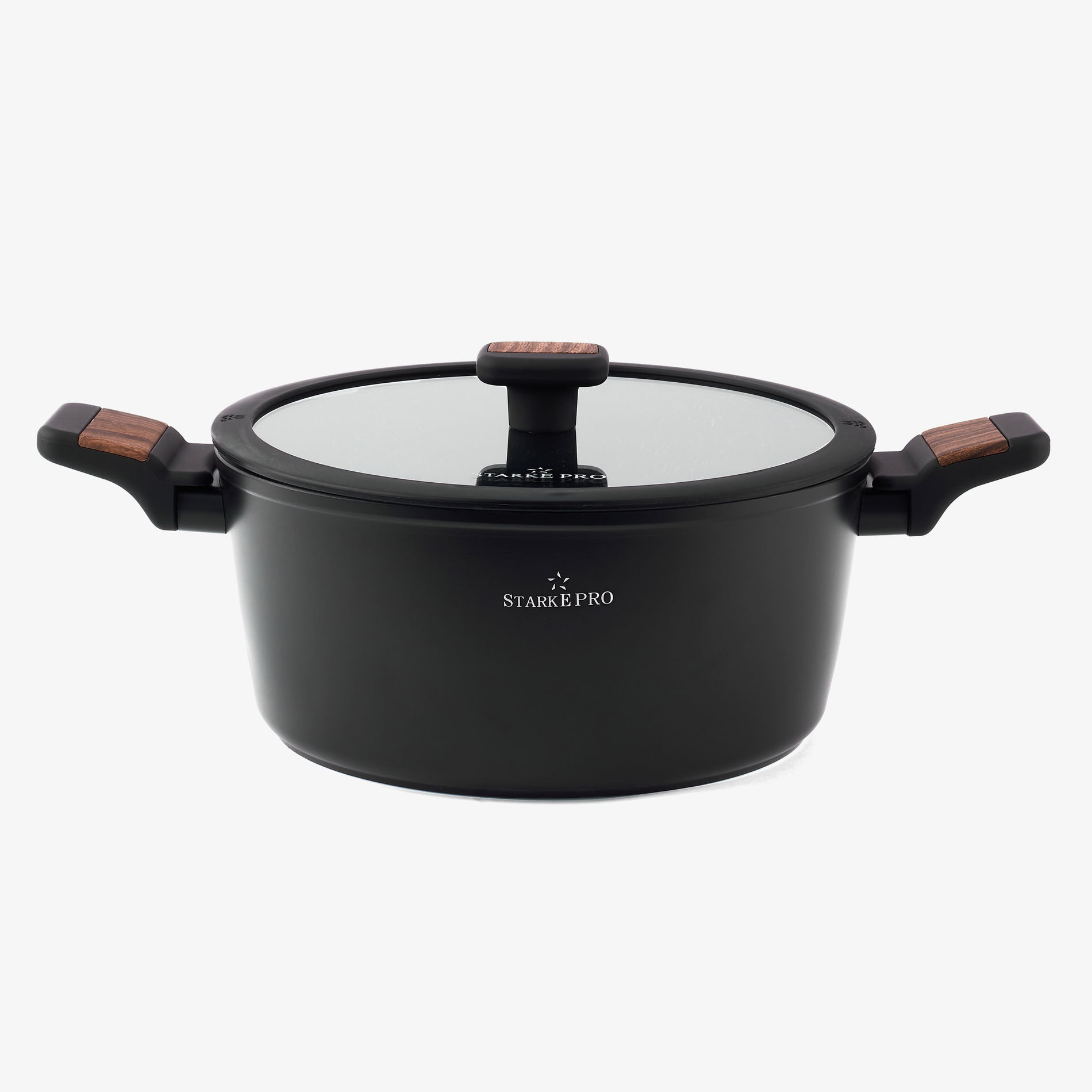 Garnek aluminiowy z pokrywką STARKE PRO ARCHIE WOODEN 1,6 l
