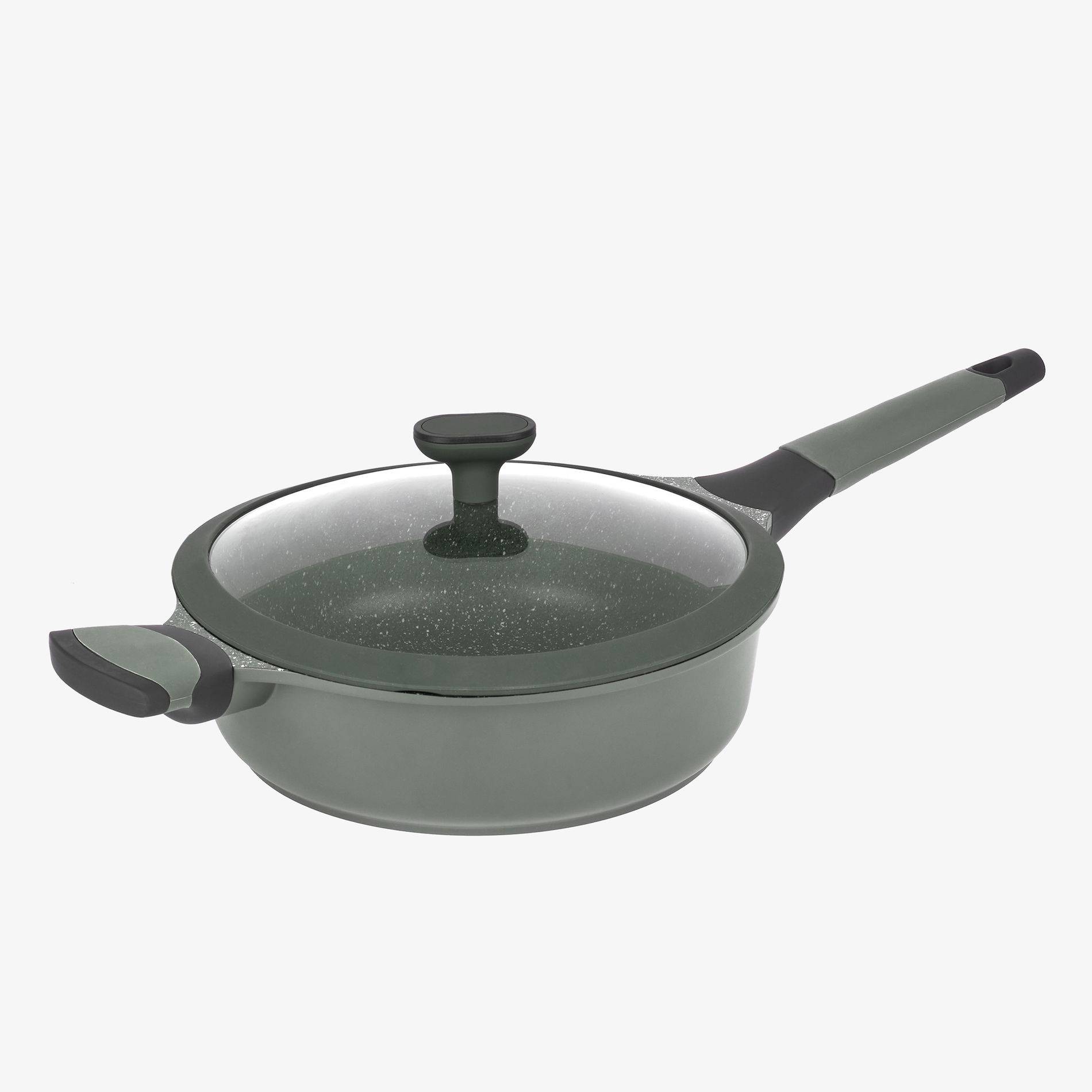 Patelnia nieprzywierająca z pokrywką STARKE PRO VIRIDI DEEP 24 cm Patelnia nieprzywierająca z pokrywką STARKE PRO VIRIDI DEEP 24 cm